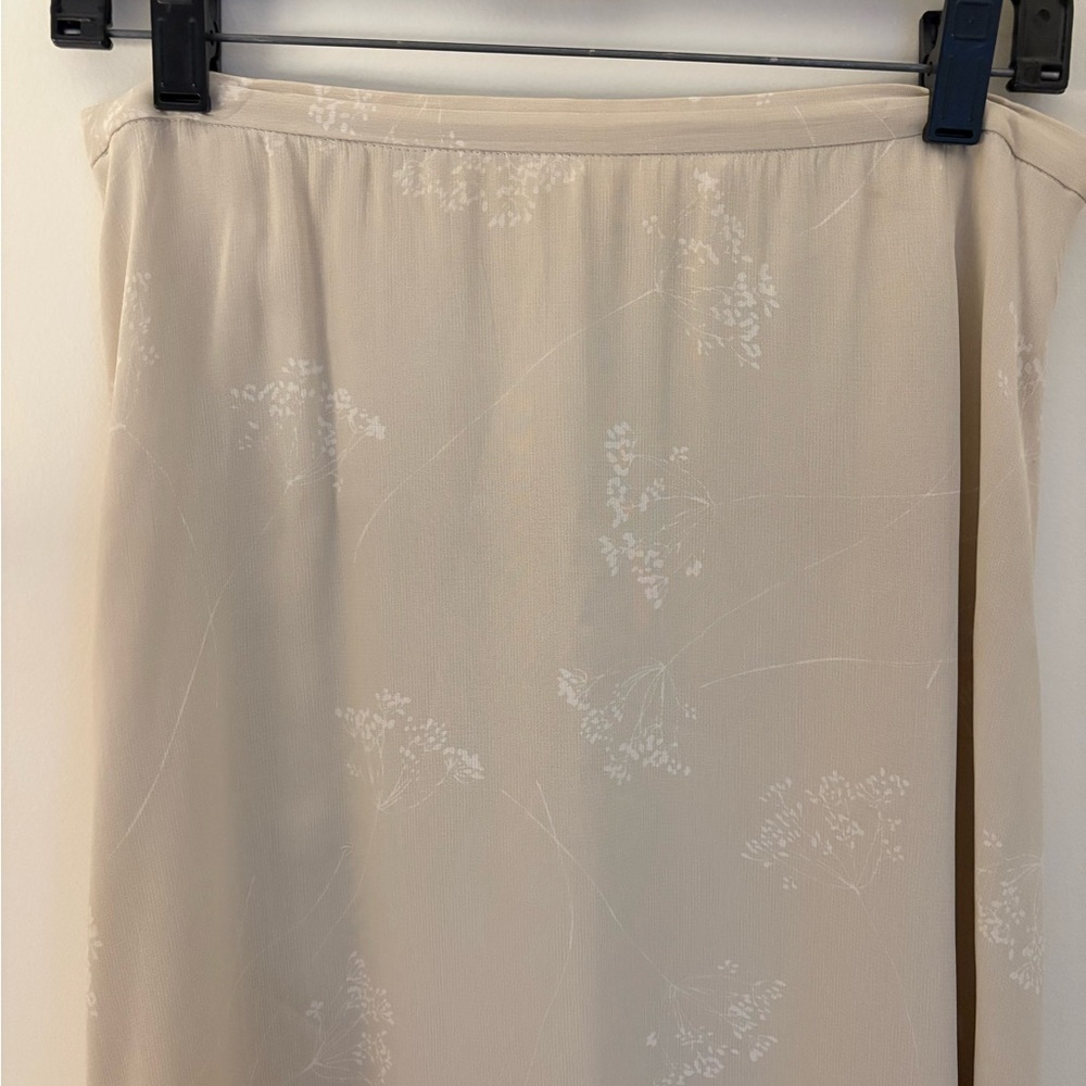 Vtg Y2K Oscar De La Renta Ivory Floral Midi Skirt Grandmacore Old Money Bridal - Picture 3 of 13